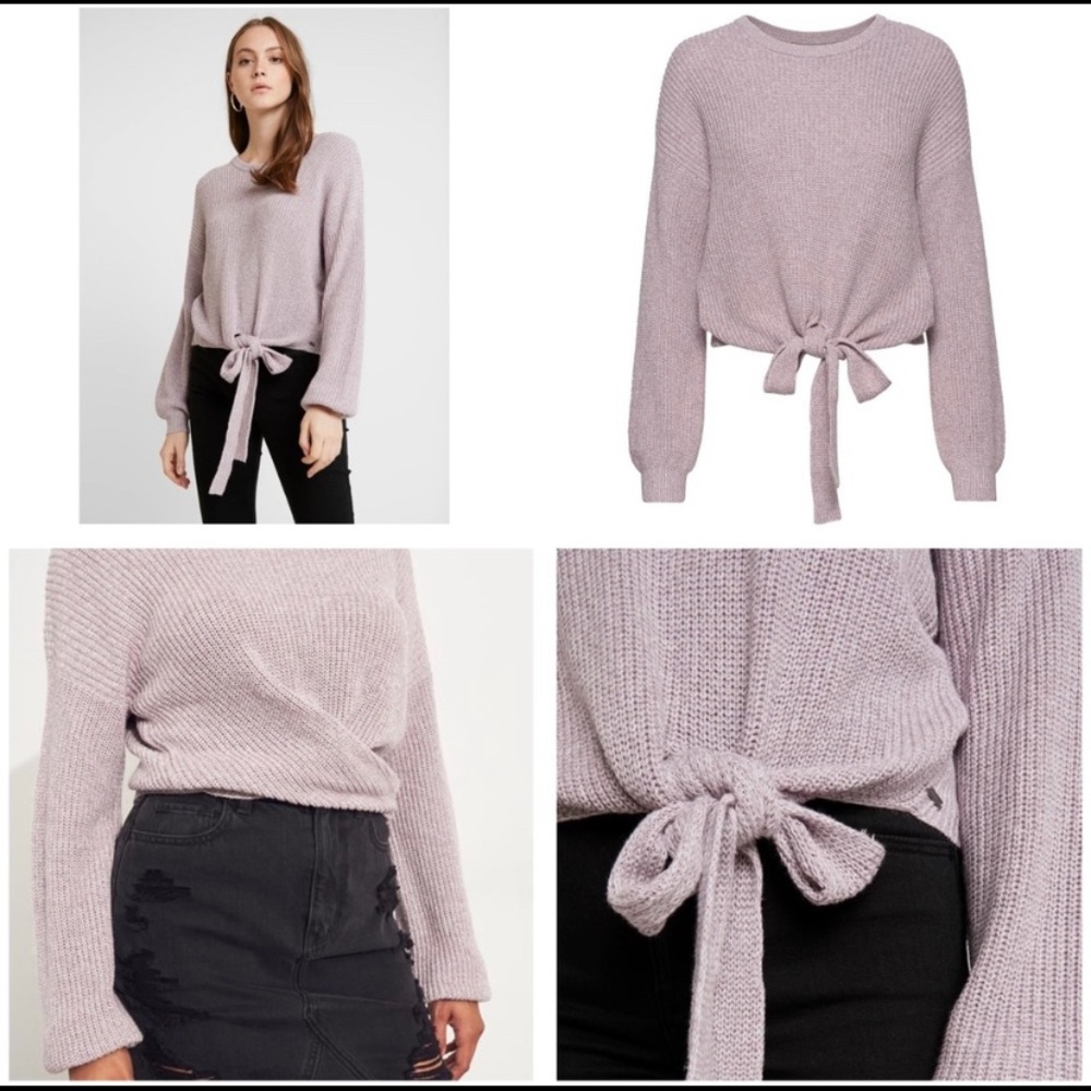 Hollister Knit Multi-Way Tie Front Sweater